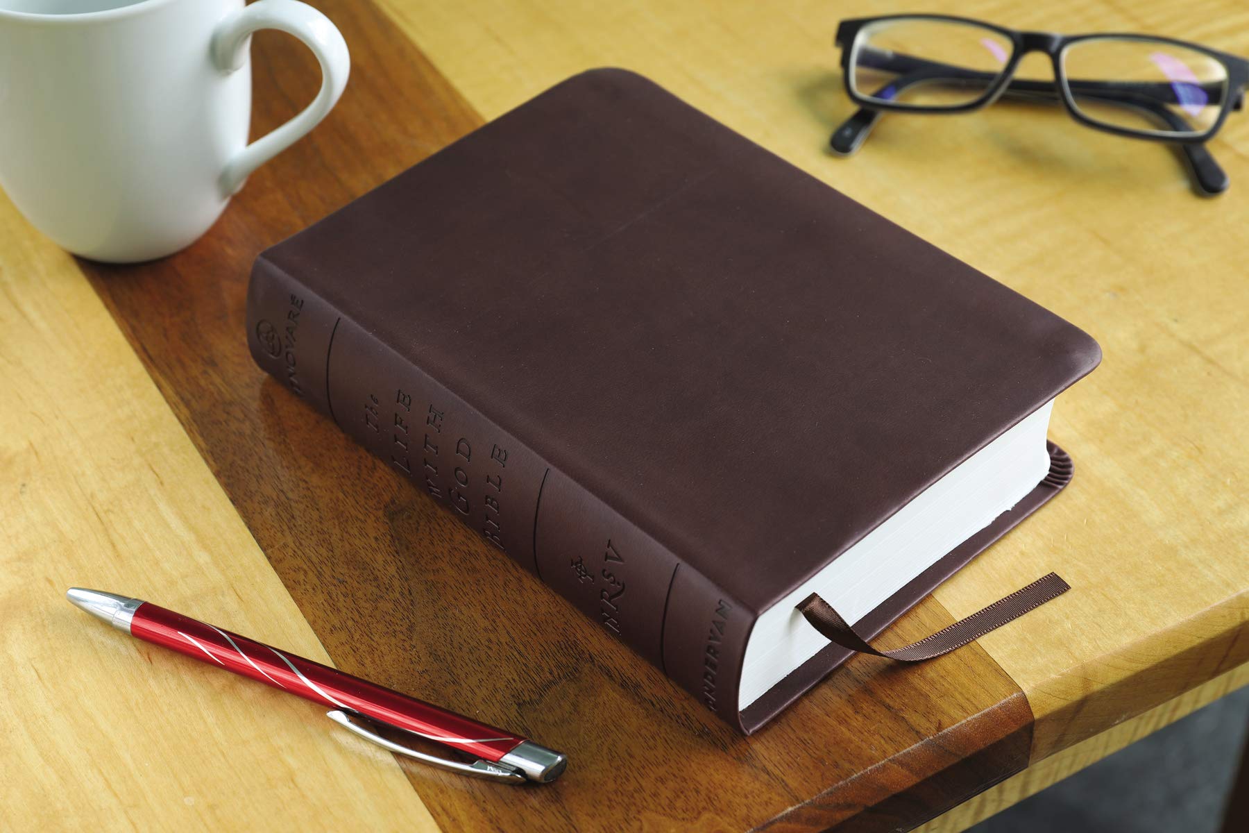NRSV, The Life with God Bible, Compact, Italian Leather, Burgundy (A Renovare Resource)