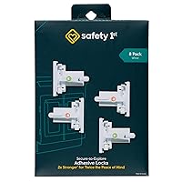 Secure-to-Explore Adhesive Locks (8 Locks), White