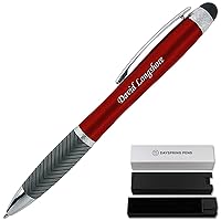 Dayspring Pens Engraved Pen | Red Lumen Light Up Pen. A Gift Pen With Engraving That Lights Up. Personalized Customized Pen with Stylus.