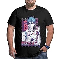 Anime Big Size Mens T Shirt Kuroko's Basketball Round Neck Short-Sleeve Tee Tops Custom Tees Shirts