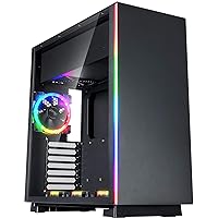 MOROVOL ATX Gaming PC Case with 4pcs RGB Fans Computer Case 621-N4 Airflow Mid-Tower case with Diamond-Shaped Mesh Front & Tempered Glass Side Panel 
