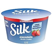 Silk Almond Milk Dairy-Free Yogurt Alternative, Strawberry, Soy-Free, Gluten-Free, Vegan, Non-GMO Project Verified, 5.3 oz.