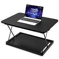 CHANGEdesk Mini Desktop Standing Desk Converter - Adjustable Height Standing Desk Riser for Sitting or Standing Portable Standing Desk Extender Stand Up Desk Riser Sit Stand Desk Converter for Laptops