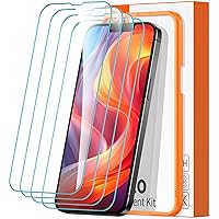 DIMONCOAT 4-PACK for iPhone 13 Pro Max/iPhone 14 Plus Screen Protector [10X Military Protection] [Easy Installation Frame] Compatible iPhone 13 Pro Max/iPhone 14 Plus 6.7'' HD 9H Tempered Glass