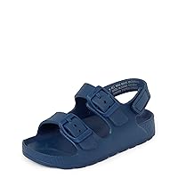 The Children's Place Baby-Boy's Toddler Double Buckle Sandals with Backstrap Flip-Flop