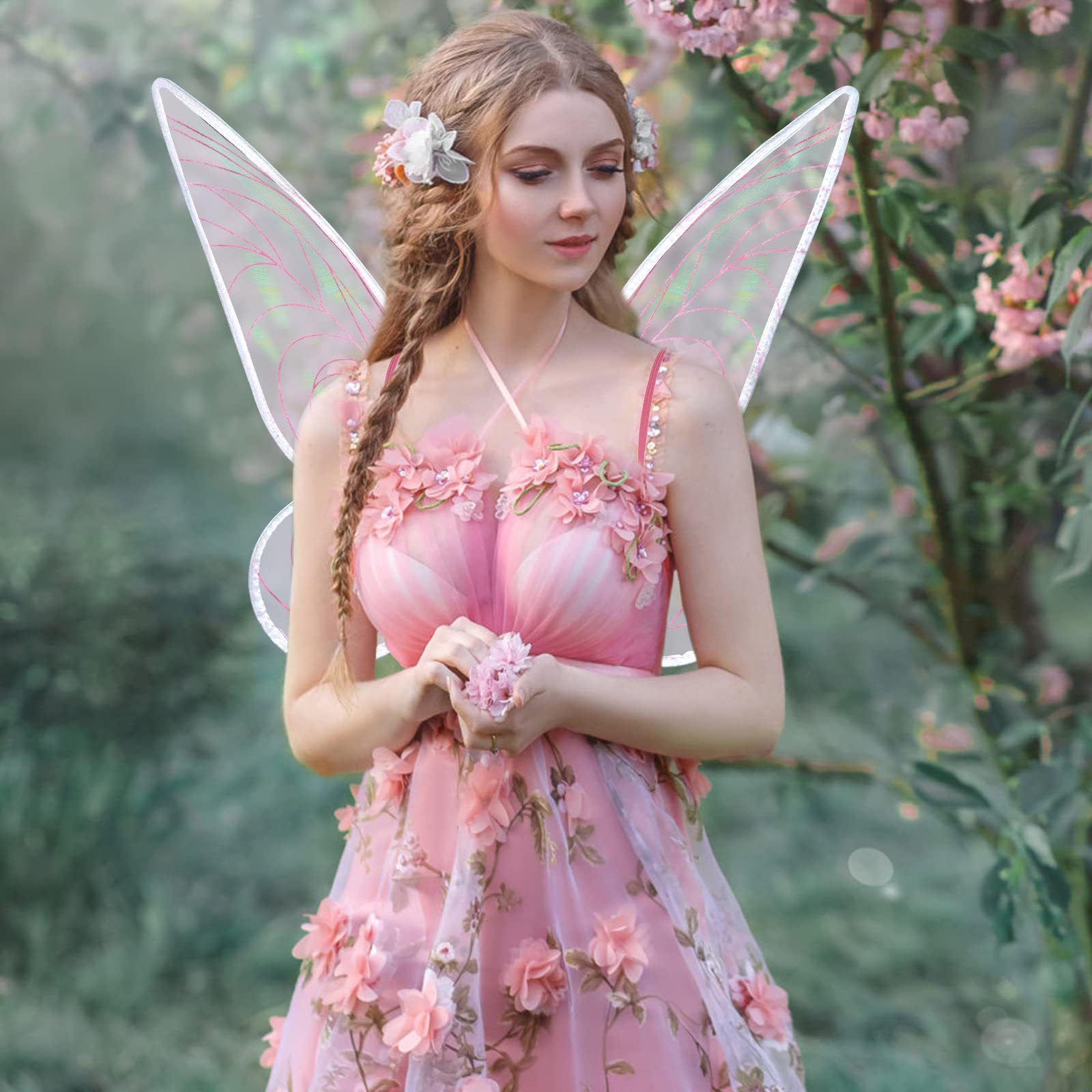 quescu Fairy Wings for Adults,Butterfly Wings for Girls,Angel Wings,Fairy Costume for Women Halloween Dress Up Party Favor