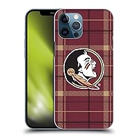 Head Case Designs Officially Licensed Florida State University FSU Tartan Hard Back Case Compatible with Apple iPhone 12 Pro Max
