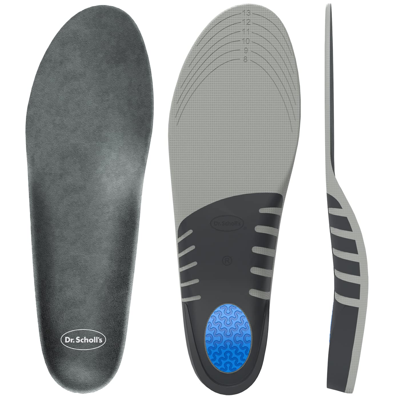 Dr. Scholl's Stabilizing Support Insole Improves Posture, Alignment & Balance. Added Arch Support for Flat Feet & Overpronation (Men's 8-14), Trim to Fit Inserts