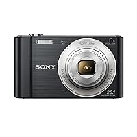 Sony DSCW810B.CEH Digital Compact Camera (20.1 MP, 6 x Zoom, 2.7 LCD, 720p HD, 26 mm Sony G Lens) - Black
