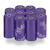 Best Pet Supplies Dog Poop Bags for Waste Refuse Cleanup Doggy Roll Replacements for Outdoor Puppy Walking and Travel Leak Proof and Tear Resistant Thick Plastic - Purple 150 Bags