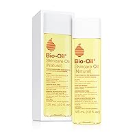 Bio-Oil Skincare Oil, Natural, Serum for Scars and Stretchmarks, Face and Body Moisturizer for Dry Skin, with Organic Jojoba Oil and Vitamin E, with Natural Rosehip Oil, For All Skin Types, 4.2 oz