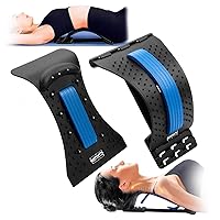 Back & Neck Stretcher Set - Two-in-One Solution for Lower Back and Neck Pain Relief - 3 Adjustable Arch Levels - Release and Take Control of Your Spinal Health