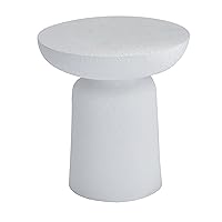 Deco 79 Magnesium Oxide Outdoor Accent Table with Wide Top, 17