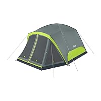 Coleman Skydome Camping Tent with Screen Room, Weatherproof 4/6/8 Person Tent with Screened-in Porch, Includes Rainfly, Carry Bag, Storage Pockets, and Sets Up in 5 Minutes