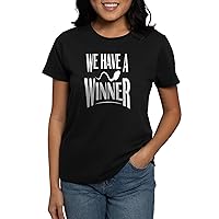 CafePress Pregnancy Announcement We Have A Winner T Shirt Womens Cotton Dark T-Shirt