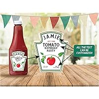 Personalised Tomato Ketchup Sauce Label Vinyl Sticker Funny Novelty Gift Birthday Anniversary