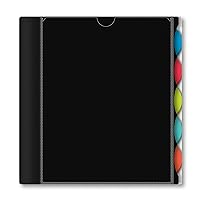 IQ+ iScholar Poly Cover 10 Subject Notebook, College Ruled, 11 x 8.5 Inch, 250 Sheets, Black (58900-BK)