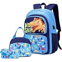 Kids Backpacks Set, 3pcs School Backpack with Lunch Box, Cute Toddle Bookbag for Kindergarten Elementary School