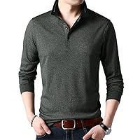 Cotton Polo Shirts Men Regular Fit Long Sleeve Polo Shirts Summer Tops Plus Size