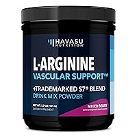 HAVASU NUTRITION L Arginine Powder | L-Arginine L-Citrulline Organic Beet Root and S7 Plant-Based Ingredients for Pre Workout
