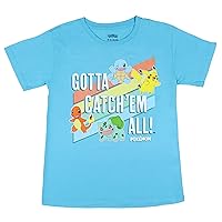 Pokemon Boys' Gotta Catch'em All Squirtle Pikachu Charmander T-Shirt