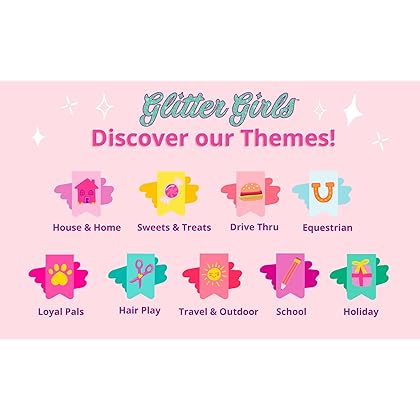 Glitter Girls – 14-inch Doll Clothes - Smile! Rain Or Shine Outfit – Rainbow Dress, Hair Clips, Raincoat, and Rain Boots – Toys, and Accessories for Kids Ages 3 & Up