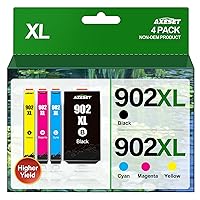 902XL Ink Cartridges for HP Printers Compatible for HP 902XL Ink Cartridges Combo Pack Replacement for HP Officejet Pro 6978 Printer Ink Cartridges 6968 6958 Printers（4 Pack）