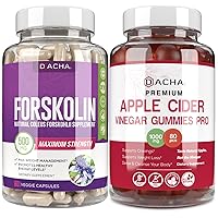 Max Fitness & Immune Support Bundle - Forskolin & Apple Cider Vinegar Gummies, Antioxidant Packed, Ultra Strength Detox Natural Herbs for Slim Look, Organic ACV with Mother, Fast Fitness Caps