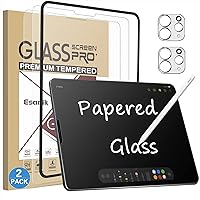 Esanik [2+2 Pack 9H Tempered Papered Glass Screen Protector for iPad Air 5 2022/Air 4 10.9 inch/iPad Pro 11 inch 2022 with Camera Len Protector & Install Frame, Anti Glare, Writing Like on Paper Film