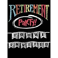 Creative Converting Retirement Chalk Party Invitations, One Size, Multicolor