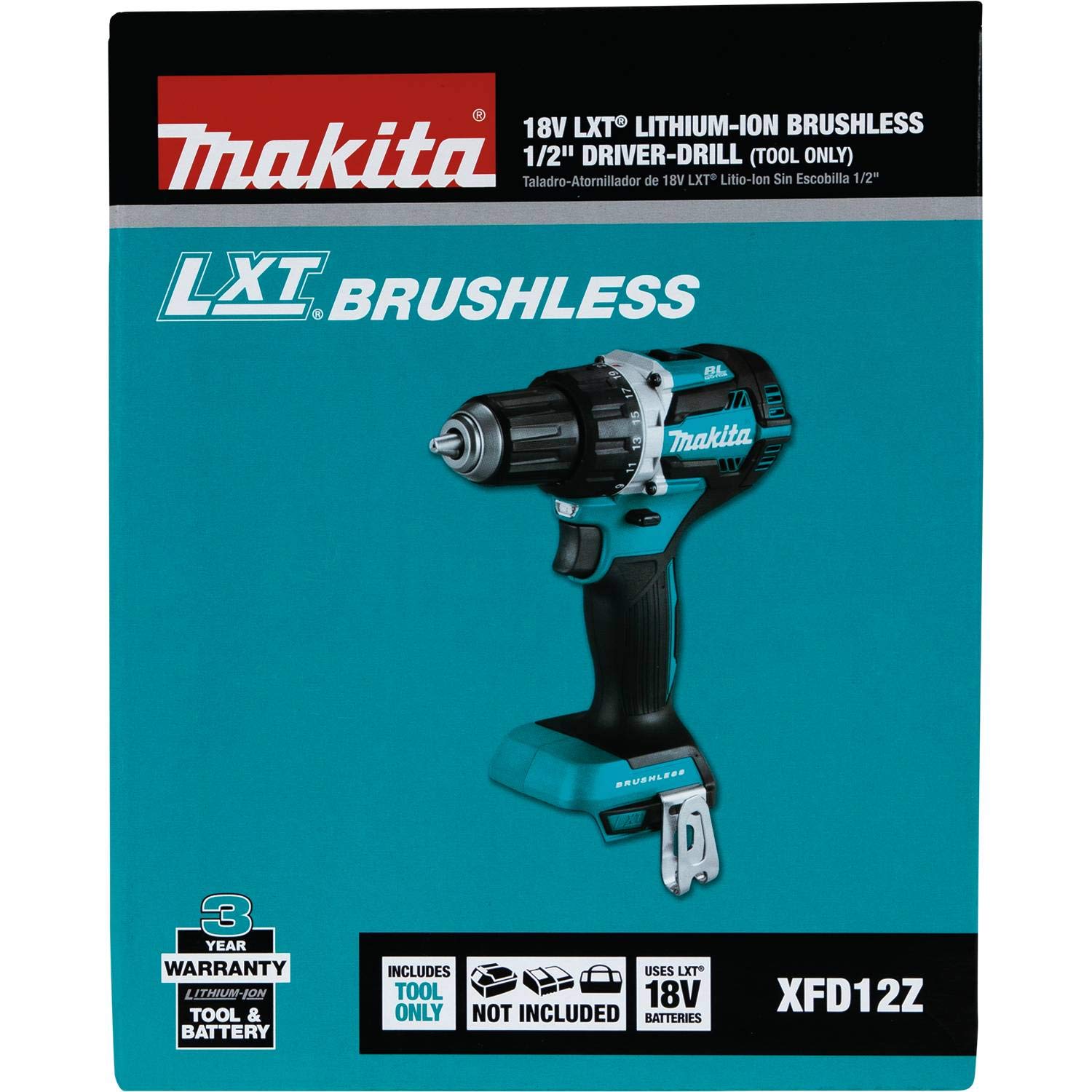 Makita XFD12Z 18V LXT Lithium-Ion Brushless Cordless 1/2
