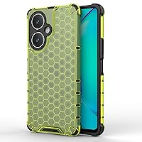 Clear Case Compatible with Vivo Y27 4G,Transparent Honeycomb 360 Full Body Coverage Hard PC+TPU Shockproof Protective Phone Cover Slim Case (Color : Green)