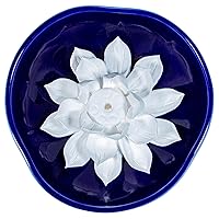 Passive Oil Diffuser for Essential Oil-Non-Electric Porcelain Aromatherapy Diffusers for Small Mini Room, Desk Decorative, Bathroom (Porcelain Plate - Lotus Flower)
