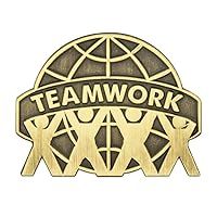 PinMart Teamwork Employee Recognition Award Enamel Lapel Pin