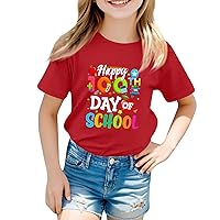 Women's T Shirts Children's Casual Jogging Set Paired with Short Sleeved Two-Piece Set T Shirts, 100-160