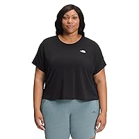 THE NORTH FACE Women's Wander Short Sleeve Tee (Standard and Plus Size), TNF Black, 2X