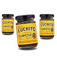 Gran Luchito Mexican Chipotle Chili Paste 3.5oz | Handmade in Mexico | Super Smoky Chipotle Sauce with A Medium to High Heat | All Natural & Gluten/GMO Free - Perfect For Mexican Cooking