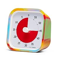 Time Timer MOD Tie Dye ⁠— Special Edition ⁠⁠— Visual Timer for Kids Classroom Learning, Elementary Teachers Desk Clock, Homeschool Study Tool and Office Meetings with Silent Operation (Tie Dye)