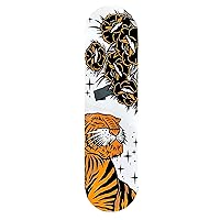 Complete Skateboard Tiger Sniffing Rose - Maple Wood - Professional Grade - Fully Assembled Skateboard Decks for Beginner and Advanced with Skate Tool
