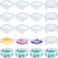 Cosics Rhinestone Storage Organizer Box, 28 Grid Clear Plastic False Nail  Art Accessories Tool Case, Display Holder Empty Container with Separate  Lids
