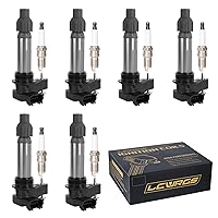 Set of 6 Ignition Coil Pack and Spark Plugs for GMC Acadia Terrain Chevy Traverse Impala Equinox Malibu Cadillac SRX Buick Enclave 2010 2012 2013 2014 2015 2016 3.6 V6 Replaces# UF569