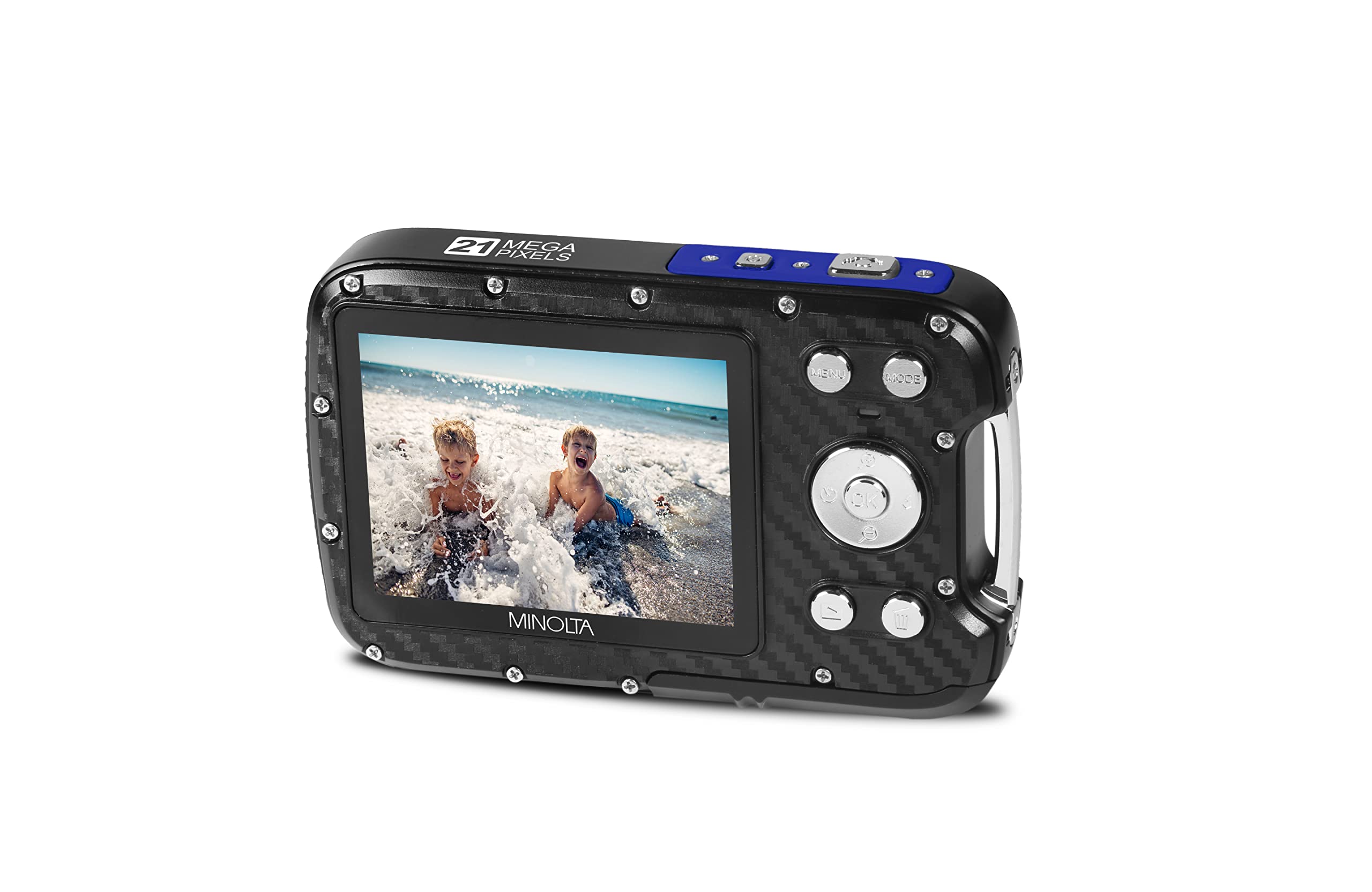 Minolta MN30WP 21 MP / 1080P HD Waterproof Digital Camera (Blue)