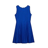 Amy Byer Girls' Sleeveless Fit and Flare Lace Dress