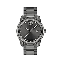 Men's Bold Verso Swiss Quartz 3 Hand Watch with Stainless Steel Bracelet, Grey