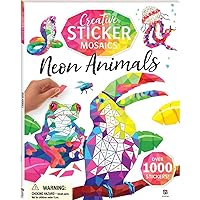 Creative Sticker Mosaics - Neon Animals - Painting by Sticker - Mosaic Sticker Book for Adults - Animal Sticker Art [Paperback] Books, Books