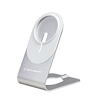 Scosche MSHS2-SP MagicMount MSC Aluminum Charger Holder for Apple MagSafe Chargers (MagSafe Charger is NOT Included) Stand for MagSafe Charging Pad Compatible with iPhone 15/14/13/12 Pro/Pro Max/Mini