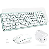 XTREMTEC 2.4G Compact Slim Wireless Keyboard and Mouse Combo, PD 47W USB Type-C Fast Charging Wall GaN Charger