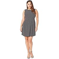 Anne Klein Women's Size Plus Crepe Seamed Fit & Flare Dress