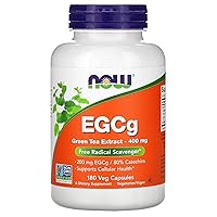 NOW Supplements, EGCg Green Tea Extract ,Dietary,400 mg, Free Radical Scavenger*, 180 Veg Capsules