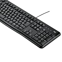 Logicool K120 Waterproof Silent Wired USB Keyboard with Numpad, Thin Design